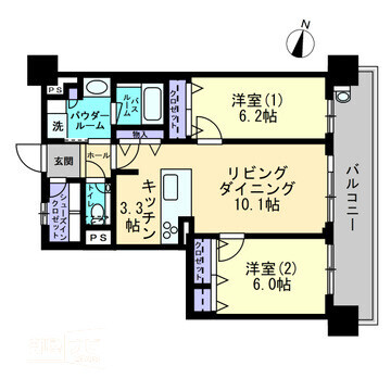 アルファゲートタワー福山駅前の間取り