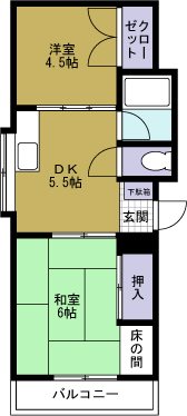 一岡ハイツ池島の間取り