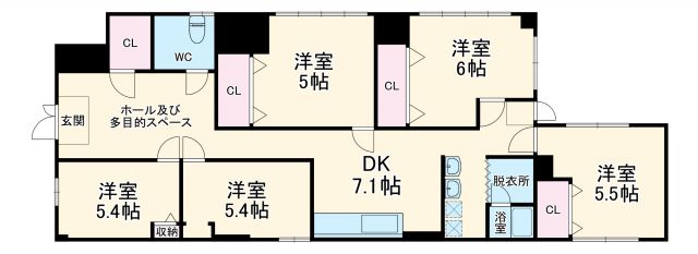 名古屋市天白区久方のマンションの間取り