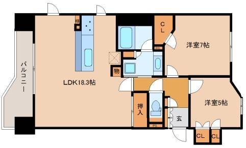 シャリエ大津・京町の間取り