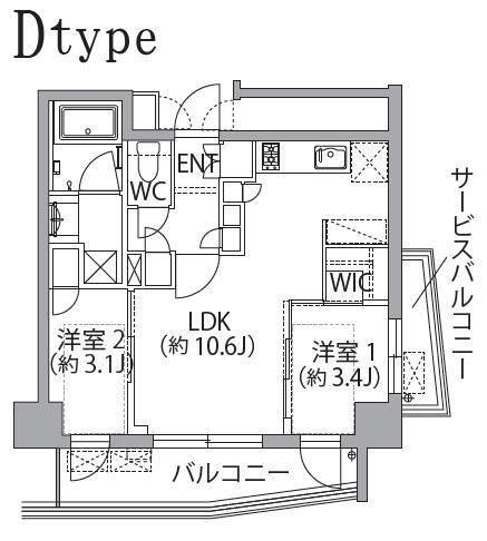 レスピール蓮根の間取り