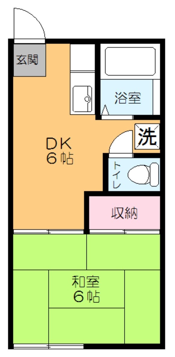 サンライズアパートメントCの間取り