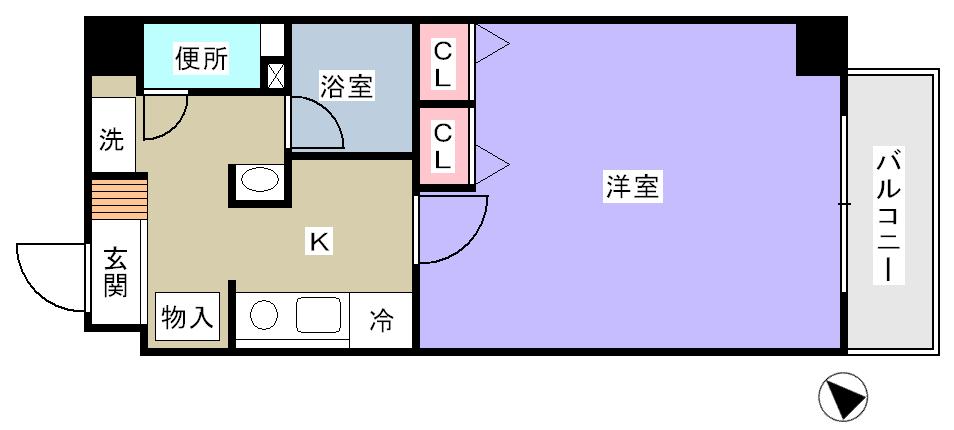 広島市中区富士見町のマンションの間取り