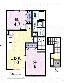 カーサセレーノＢの間取り