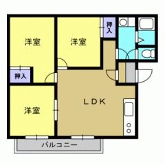 福知山市石原のマンションの間取り