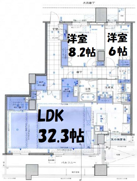 プラウドタワー名古屋久屋大通公園の間取り