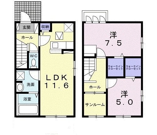 プレミール蛍田の間取り