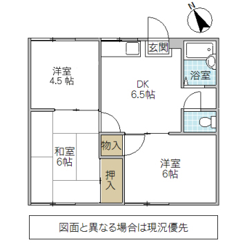 第2十王堂ハイツの間取り