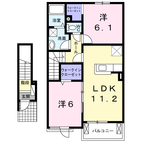 旅人村Ｈの間取り