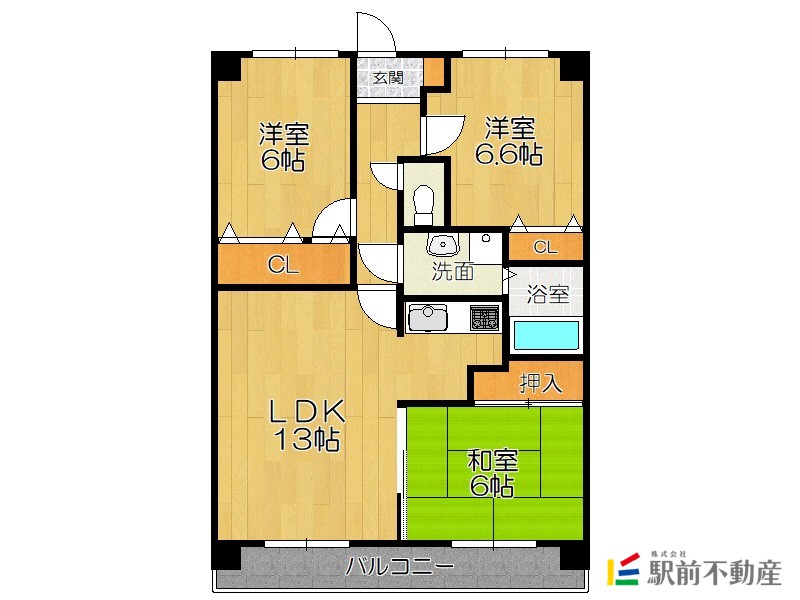 糟屋郡新宮町下府のマンションの間取り