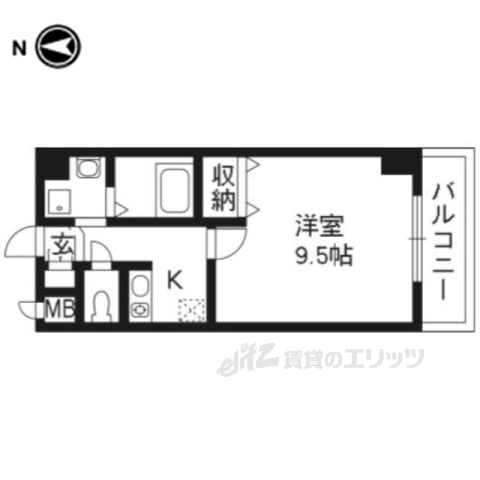 枚方市津田駅前のマンションの間取り