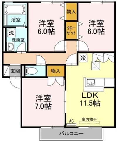 プレミール A棟の間取り