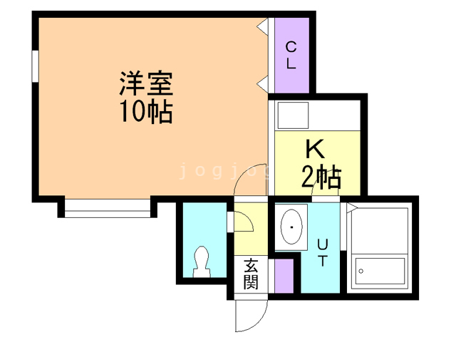 北広島市新富町西のアパートの間取り