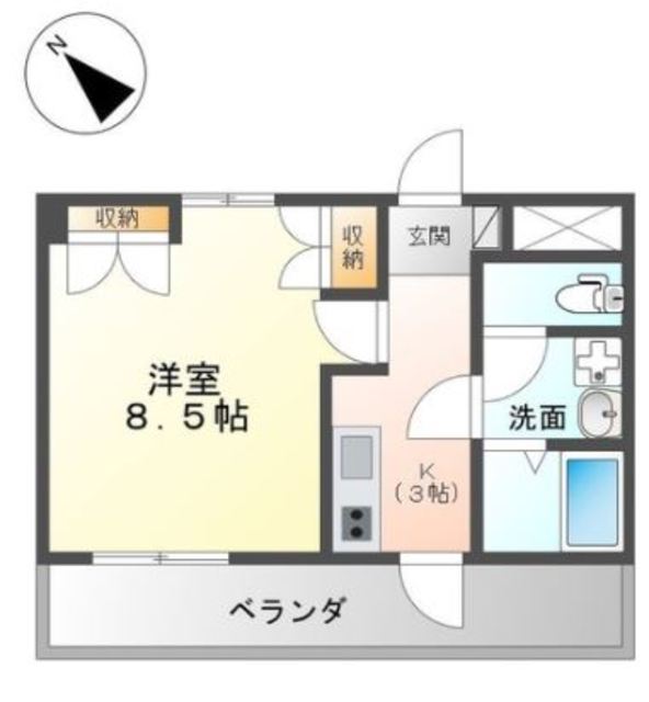 倉敷市連島のアパートの間取り