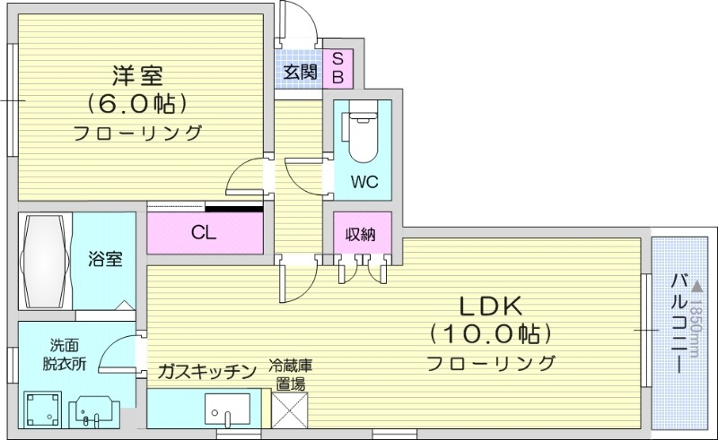 石狩郡当別町緑町のアパートの間取り