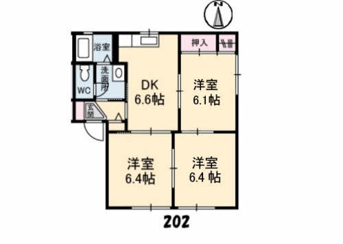 シャーメゾン高栄Ａ棟の間取り