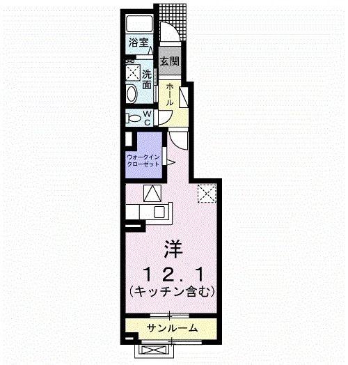 【富山市太田のアパートの間取り】