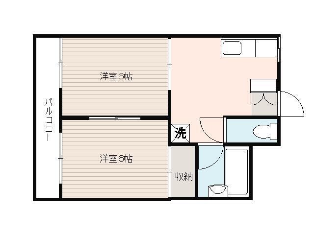 京都市山科区厨子奥若林町のアパートの間取り