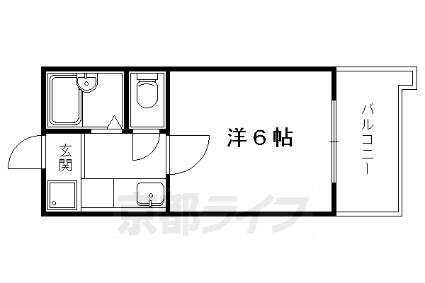 鞍馬口フラットの間取り