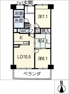 ザ・シーン城北の間取り