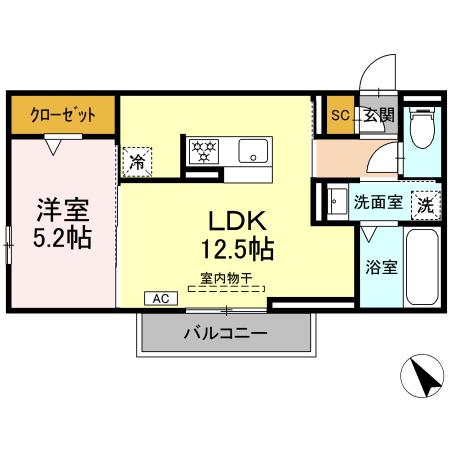 D-Hills初生の間取り