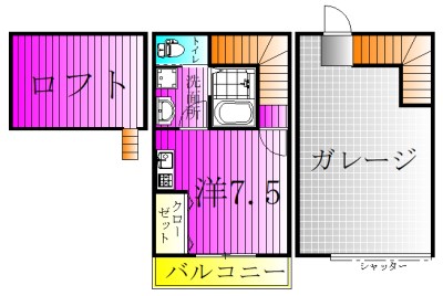 SKガレジオ右京塚Iの間取り