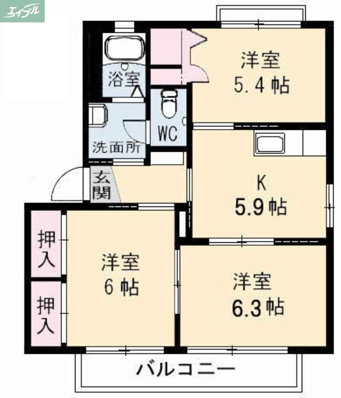 ロフティ　参番館の間取り