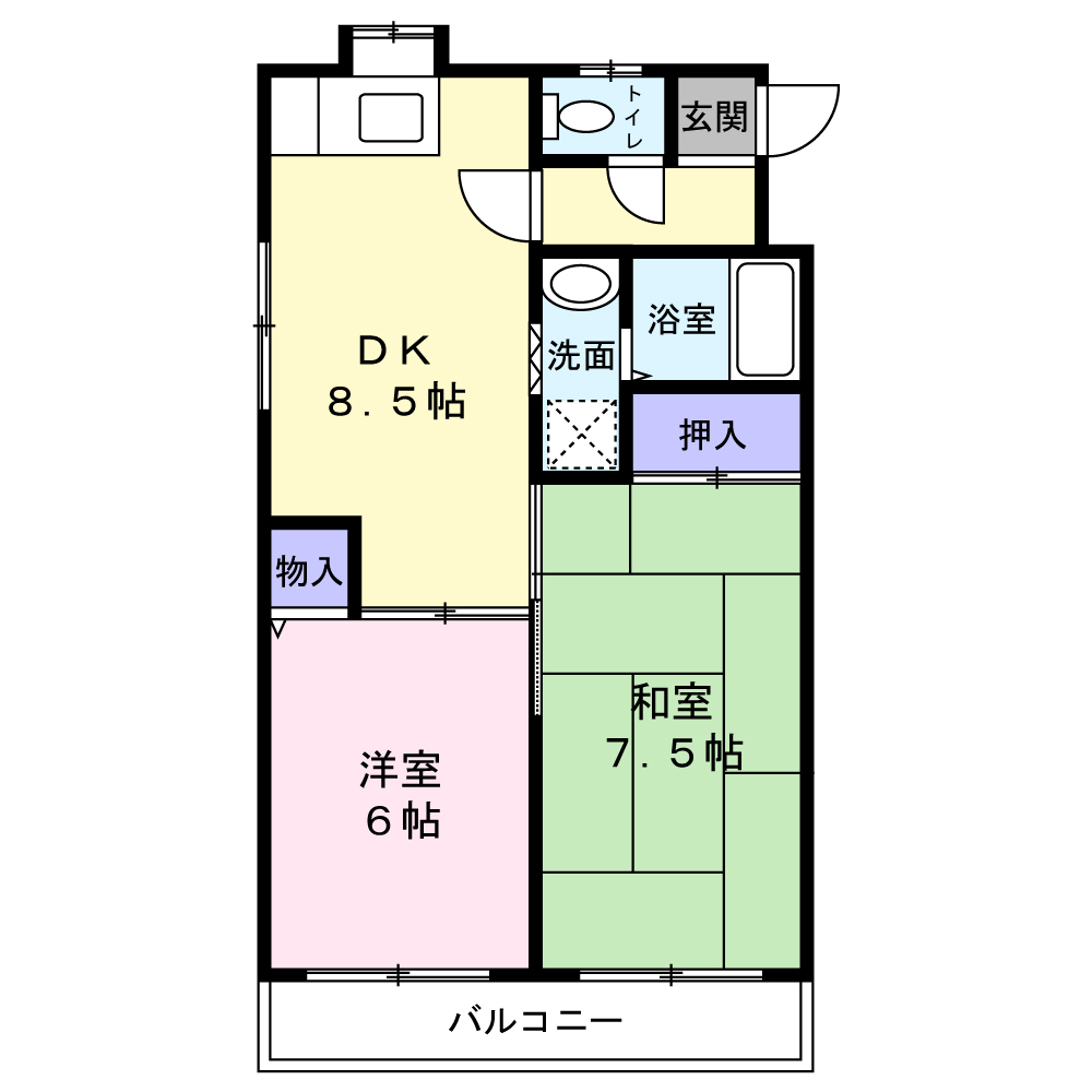 セントラルコーポの間取り