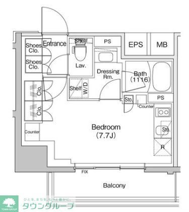 川口市本町のマンションの間取り