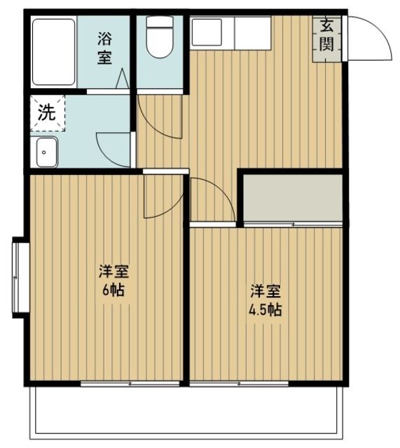 入間市東町のアパートの間取り