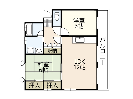 広島市西区庚午中のマンションの間取り