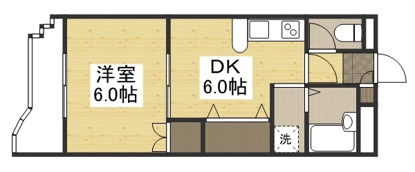 倉敷市美和のマンションの間取り