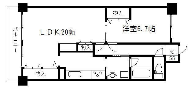 京都市北区上賀茂榊田町のマンションの間取り