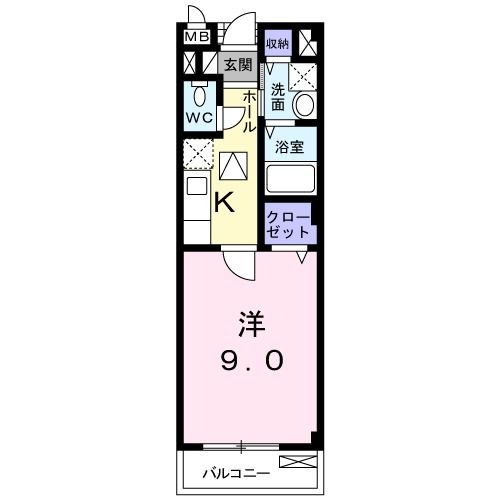 伊賀市上野車坂町のアパートの間取り