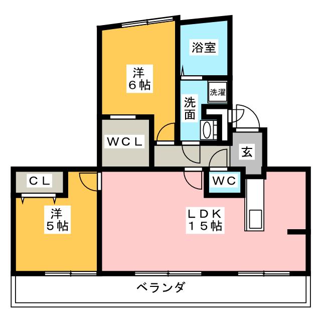 八幡マンションの間取り