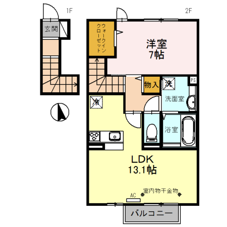 グラン ストリーツ　Aの間取り