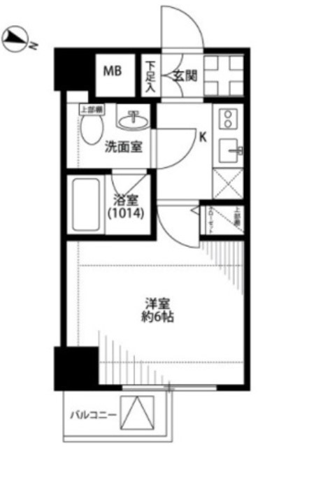 東京都渋谷区幡ヶ谷１（マンション）の賃貸物件の間取り
