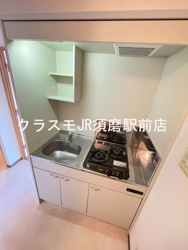 キッチン　単身用のカワイイミニキッチンです。