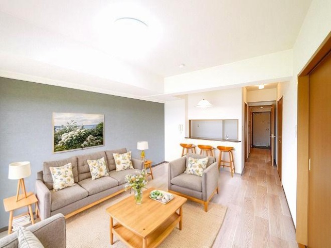 居室・リビング　CGで家具等を配置したもので家具等は含まれません