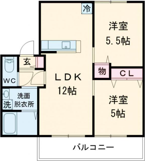 カーサエルソレーユの間取り