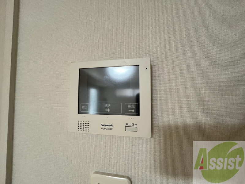 セキュリティ　インターホンです。オートロック付きで安心のマンションです。