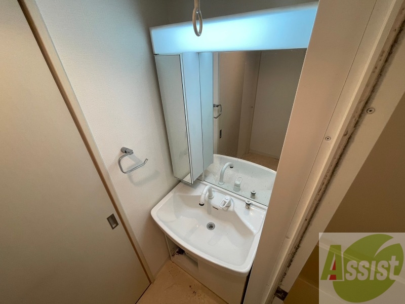 洗面設備　しい独立洗面台です。シャンプードレッサーになっています！