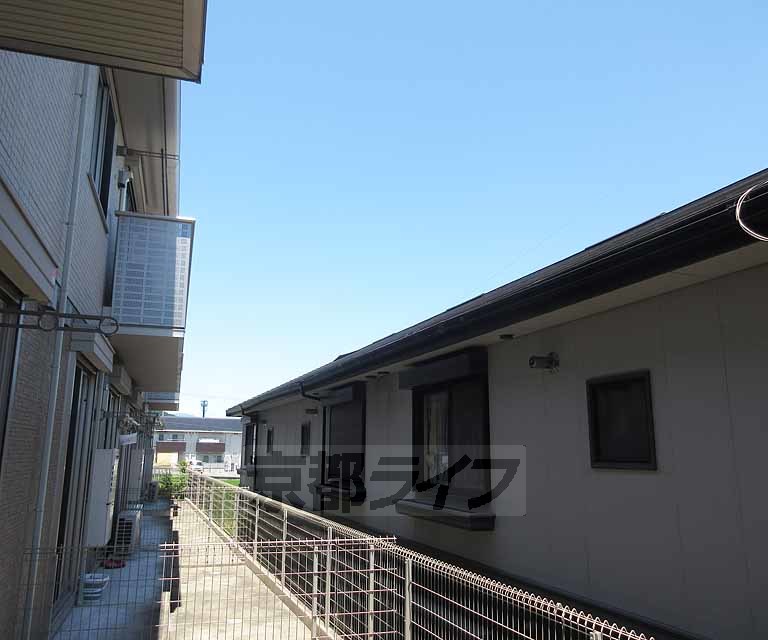眺望　周囲には住宅が並びます。