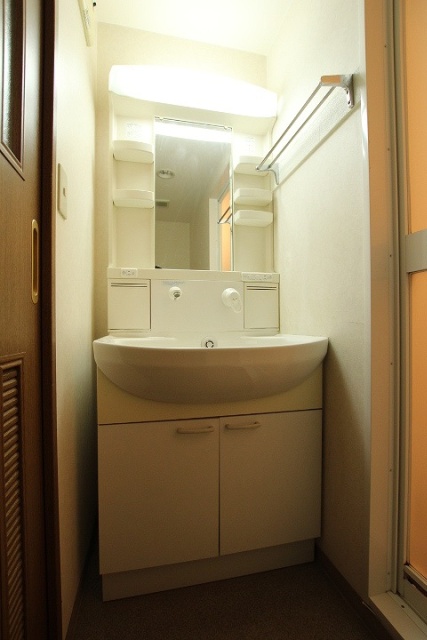 洗面設備　写真は別号室のものです。