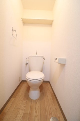 トイレ　落ち着いた色調のトイレです