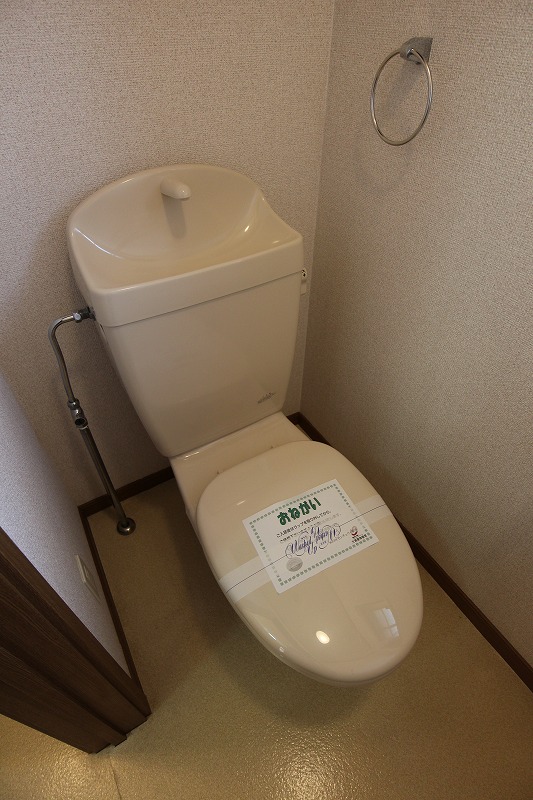 トイレ　洗面脱衣所の奥にトイレがあります。写真は同型物件です。