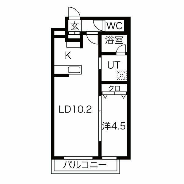 地下鉄東豊線 福住駅 徒歩9分 5階建 築4年の間取り写真