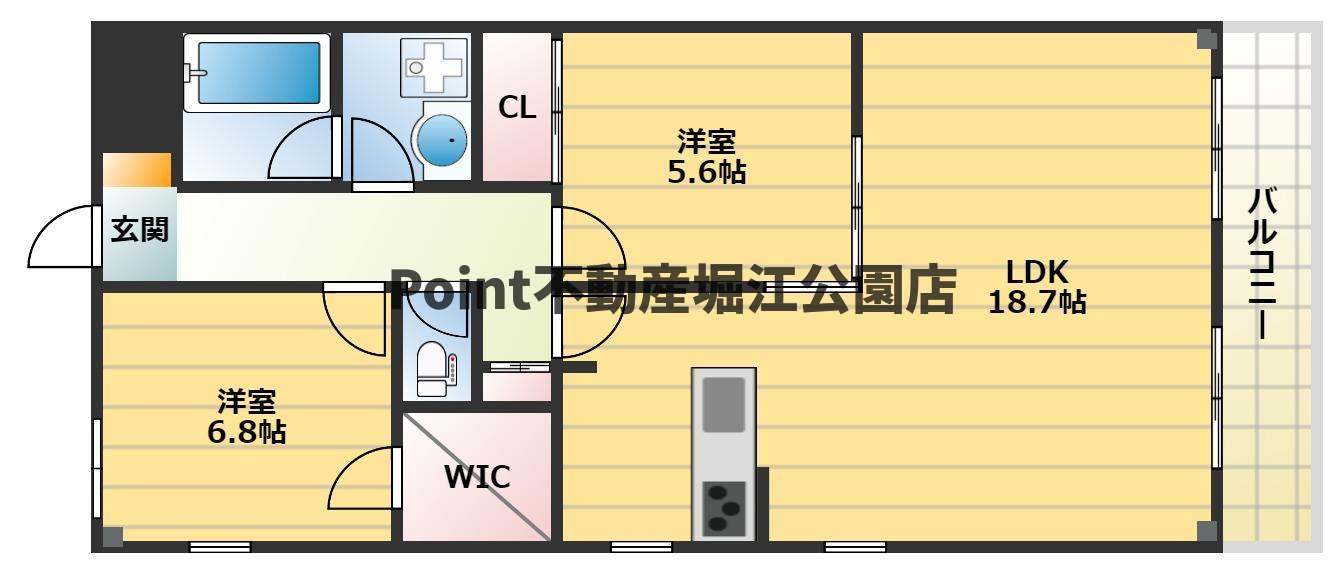 ＪＲ大阪環状線 玉造駅 徒歩7分 11階建 築12年の間取り写真