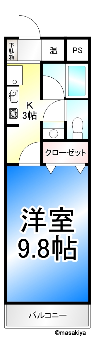 クレセントハウス・七瀬の間取り写真