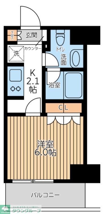 京急本線 戸部駅 徒歩4分 10階建 築5年の間取り写真